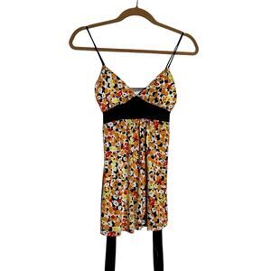 Vintage Body Central Floral Print Poppy Y2K Tank Top Size Small